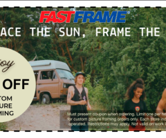 fastframe.com New $30 Year Discount on Custom Framing